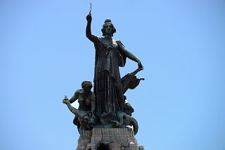 06 The Central Figure Represents the Republic on the March With An Allegory of Abundance at its Feet On The Monument to the Two Congresses Buenos Aires